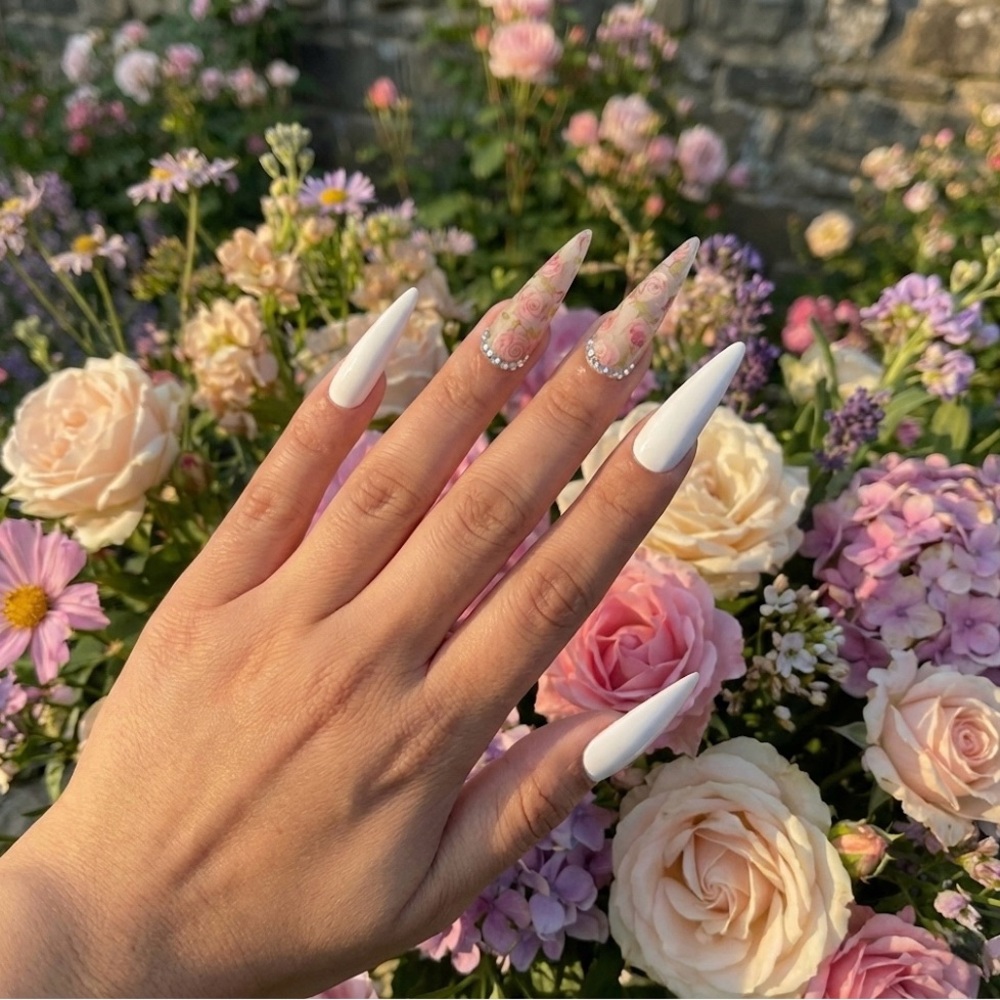 “Pink Roses” Press on nails (HANDMADE) - Picture 14 of 15